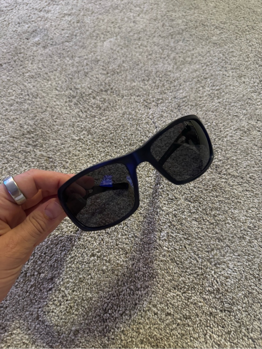 Matte Black Oversized Square Sunglasses